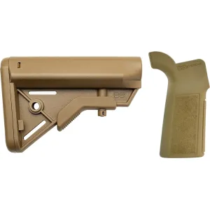 B5 Systems Bravo Collapsible AR-15 Stock with Type 23 Grip Coyote Brown