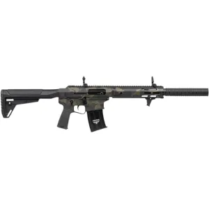 Panzer Arms AR12 Pro S Tactical Semi Automatic 12 Gauge Shotgun 18.5" Matte Barrel Black Multicam Pistol Grip