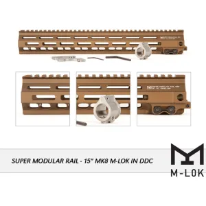 Geissele Super Modular MK8 AR-15 M-Lok Handguard 15" Desert Dirt