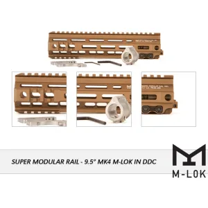 Geissele Super Modular MK4 AR-15 Customizable Handguard 9.5" Desert Dirt