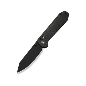 CIVIVI Over Yonder Pocket Knife 3.35" Wharncliffe Sandvik 14C28N Black Stonewash Blade Canvas Micarta Handle Green