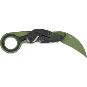 CRKT Provoke Pocket Knife 2.41" Hawkbill D2 Cerakote Blade Aluminum Handle Multicam Bright Green