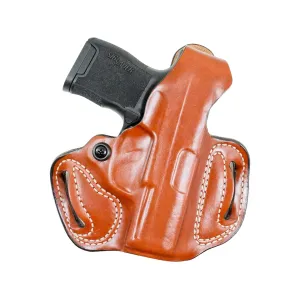 DeSantis Gunhide Thumb Break Mini Slide OWB Holster Right Hand HK CC9 Optics Ready Leather Tan