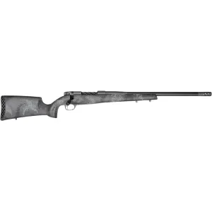 Weatherby Mark V Live Wild Carbon Bolt Action Rifle 22 Creedmoor 22" Fluted Gray Cerakote Threaded Barrel Gray Cerakote Frame Gray Camo Field Stock