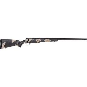 Weatherby Mark V Backcountry Bolt Action Rifle 22 Creedmoor 22" Carbon Fiber Threaded Barrel Black Frame Carbon Camo Field Stock