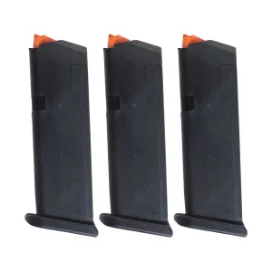Glock 22, 35 Gen 5 Magazine 40 S&W 15-Round Polymer Black 3PK