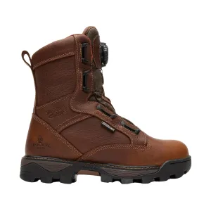 Rocky Men's Bearclaw HD Boa 9" Waterproof 800 Gram Insulated Hunting Boots Leather Brown 10 D