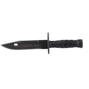 Ontario Mil-Spec M9 Bayonet 7" Clip Point 420 Black Stainless Steel Blade Nylon Handle Black