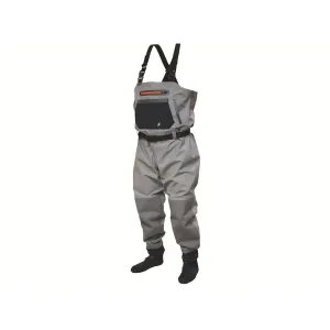 Frogg Toggs Men's Sierran Uninsulated Breathable Stocking Foot Chest Waders Slate/Gray 2XL (12-15)