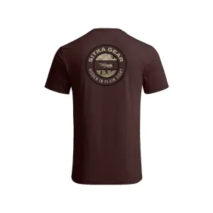 Sitka Gear Men's Hidden Optifade Short Sleeve Crew Neck T Shirt Cherry Wood Marsh Medium