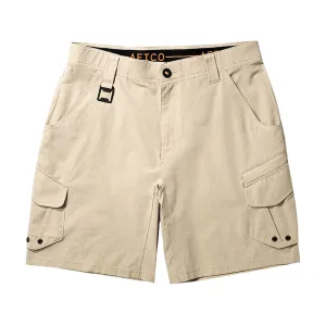 AFTCO Men's Pinnacle Fishing Shorts Sand 40" Waist 9" Inseam