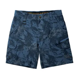 AFTCO Men's Pinnacle Fishing Shorts Naval Storm Camo 40" Waist 9" Inseam