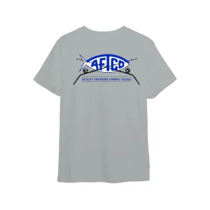 AFTCO Men's 80's Offshore Short Sleeve Crew Neck T Shirt Cement XL