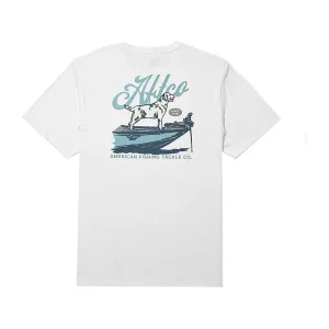 AFTCO Men's Co Pilot Short Sleeve Crew Neck T Shirt White Large