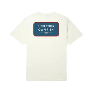 AFTCO Men's FYOF Short Sleeve Crew Neck T Shirt Cream Medium