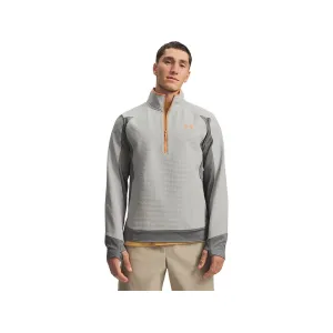 Under Armour Men's Explor Offgrid Quarter Zip Shirt Titanium/Dusty Coral Large