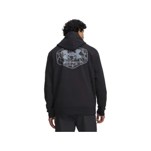 Under Armour Men's Icon Camo Badge Hoodie Black/Blue Wind 2XL