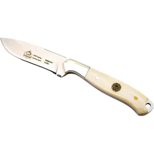 PUMA SGB Caping Fixed Blade Knife 2.5" Caping 1.4116 Satin Blade Bone Handle White