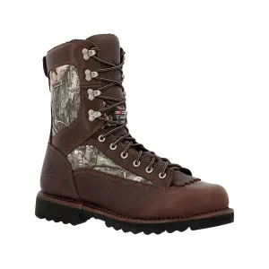Rocky Men's Forester 10" Waterproof 400 Gram Insulated Hunting Boots Leather Mossy Oak Country DNA 14 D