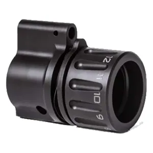 Riflespeed Adjustable Low Profile Gas Block RS6219  AR15/AR10 Gas Control Assembly, 0.625" Gas Block Diameter, Control Knob Length 1.9"