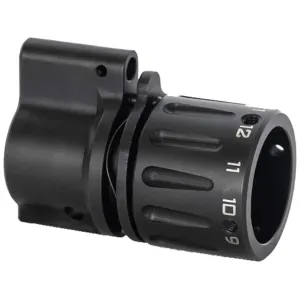 Riflespeed Adjustable Low Profile Gas Block RS7521  AR15/AR10 Gas Control Assembly, 0.750" Gas Block Diameter, Control Knob Length 2.1"