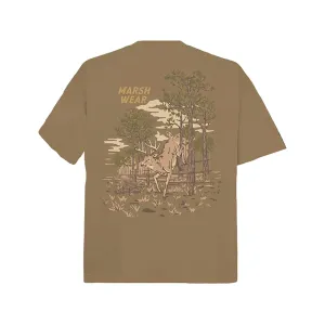 Marsh Wear Men's Whitetail Short Sleeve Crew Neck T Shirt Brown Large