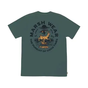 Marsh Wear Men's Natural Resources Short Sleeve Crew Neck T Shirt Mallard Green Large