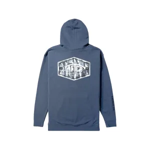 AFTCO Men's Emblem Hoodie Storm Blue Large