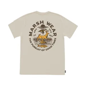 Marsh Wear Men's Natural Resources Short Sleeve Crew Neck T Shirt Vintage White Large