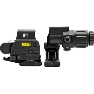 EOTech HHS Unity 1 EXPS3-0 Holographic Hybrid Sight II 68 MOA Circle with 1 MOA Dot Reticle with G33 3X Magnifier and Unity FAST FTC OMNI Mount Matte Black