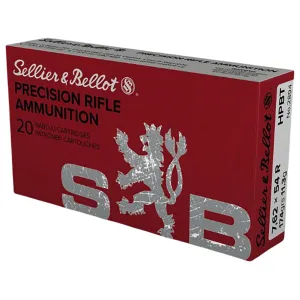 Sellier & Bellot 7.62x54mm Rimmed Russian Ammo 174 Grain Jacketed Hollow Point Box of 20