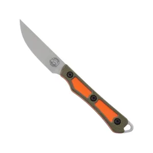 White River Knives Shoal Fixed Blade Knife 2.75" Drop Point CPM MagnaCut Satin Blade G-10 Handle Orange