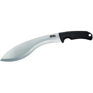 SOG Tellus Machete 10" Kukri 7Cr13 Satin Blade Glass Reinforced Nylon (GRN) Handle Black