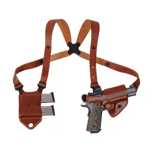 Galco Optic Solution Shoulder Holster Right Hand 1911 3.5" Officer, 4" Commander, 5" Government Optics Ready Leather Tan