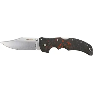 Cold Steel Limited Edition Recon 1 Pocket Knife 4" Clip Point CPM S35VN Satin Blade Fat Carbon Handle Dark Matter Orange