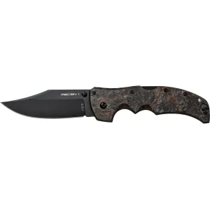 Cold Steel Limited Edition Recon 1 Pocket Knife 4" Clip Point CPM S35VN Black Blade Fat Carbon Handle Dark Matter Orange