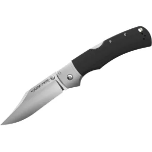 Cold Steel Mackinac Hunter Pocket Knife 3.6" Clip Point AUS-10 Satin Blade Micarta Handle Black