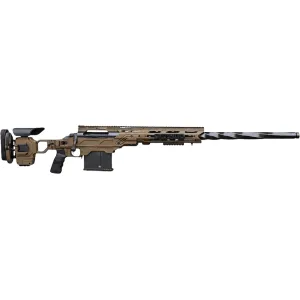 Horizon Firearms Vena-Bull Bolt Action Rifle 375 CheyTac 30" Fluted Black Chrome Threaded Barrel Black Frame Burnt Bronze Folding Stock