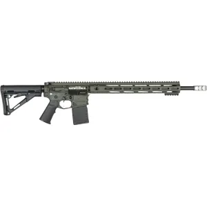 Nemo Arms Battle Light Semi Automatic Rifle 6mm Advanced Rifle Cartridge (6mm ARC) 18" Black Threaded Barrel Green Frame Black Pistol Grip