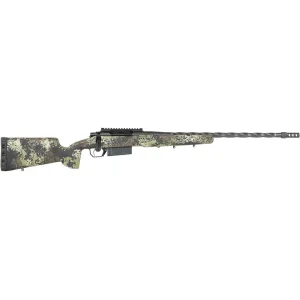 Horizon Firearms Bandit Bolt Action Rifle 25 Creedmoor 22" Fluted Cerakote Titanium Threaded Barrel Cerakote Titanium Frame Green/Brown Precision Stock