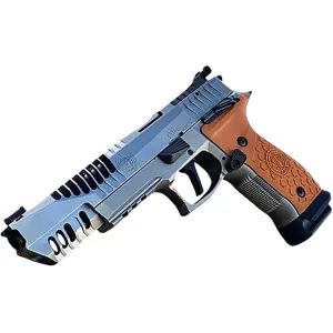 Steyr ATC Rock 9mm Luger Pistol 6" Barrel 18+1 Round Stainless Slide Orange Grip Stainless Frame