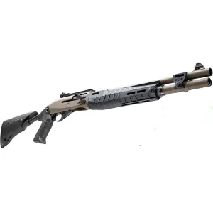 Benelli M2-G1 922R Semi Automatic 12 Gauge Shotgun 18.5" Flat Dark Earth Barrel Black Adjustable Stock