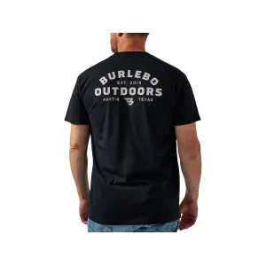Burlebo Men's Outdoors Logo Short Sleeve Crew Neck T Shirt Black 2XL