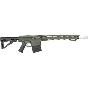 Nemo Arms Omen Recon Lite Semi Automatic Rifle 300 Winchester Magnum 18" Carbon Fiber Threaded Barrel Green Frame Black Pistol Grip