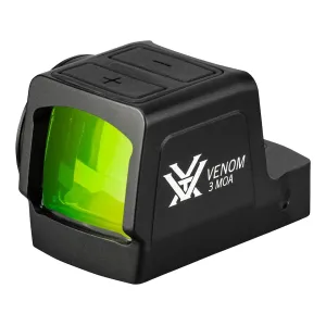 Vortex Optics Venom Enclosed Micro Red Dot Sight 1x3 MOA Green Dot Black
