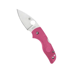 Spyderco Lil'Native Lightweight Pocket Knife 2.04" Drop Point CTS-BD1N Satin Blade Fiberglass Reinforced Nylon (FRN) Handle Pink