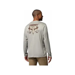 Columbia Men's PHG Terminal Shot Loyalty Long Sleeve Crew Neck T Shirt Flint Gray Large