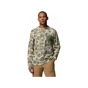 Columbia Men's Sharptail Long Sleeve Crew Neck T Shirt Dark Stone Deltawoods 2XL