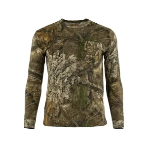 Gamehide Men's Woodsman Long Sleeve Crew Neck T Shirt Realtree APX Large