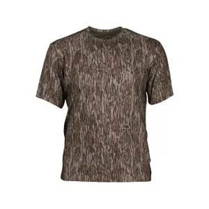 Gamehide Men's Woodsman Short Sleeve Crew Neck T Shirt Mossy Oak Bottomland XL